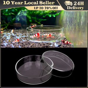Aquarium Fish Tank Crystal Red Cherry Shrimp Round Acrylic Feeding Dish Feeder Large-capacity Shrimp Breeding and Feeding Supplies Acrylic Transparent Floating Aquarium Feeder round Dish Bottom Feeder Shrimp Food Box Fish And Shrimp Feeding Accessory