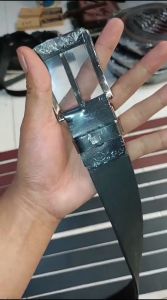 Sabuk Ikat Pinggang Pria Warna Hitam Bahan Imitation Leather Gesper