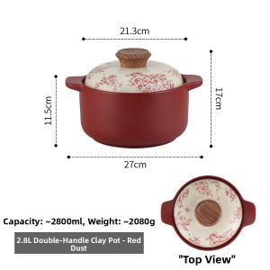 High Temperature Resistant Lithium Cerite Cooking Pot