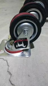 ล้อยาง ล้อรถเข็น ขนาด 5 นิ้ว ตราม้า แป้นหมุน แป้นตาย