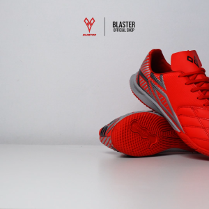 BLASTER Futsal Power Play Red Original Sepatu Futsal Pria Olahraga Anti Licin