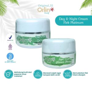 Orlin Beauty Skincare Paket Flek Platinum Mencerahkan Wajah Mengencangkan Kulit Memudarkan Flek Hitam Skincare BPOM