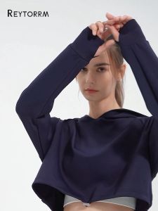 Reytorrm Hoodie Olahraga Wanita Lengan Panjang Long Sleeve Oversize(WT004)