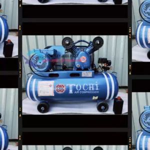 Máy nén khí dây curoa bình 80Lmàu xanh dương motor đồng có dầuCS2.25KW2 piston2* 65mmtốc độ 2850V/phútHiệu TOCHI TC0.25/8-80LĐ