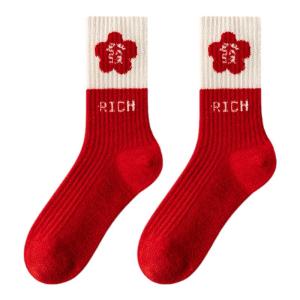 JIAZINI | 2025 Snake Year Socks Womens Winter Thickened Mid-Calf Socks
