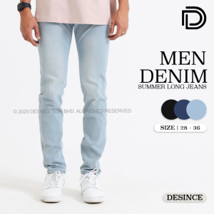 DESINCE Men Denim Summer Jeans Long Pants Pant Seluar Jean Seluar Panjang Lelaki Blue Black White MP 052