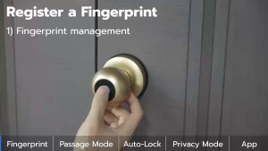 Smart Knob Door Handle Lock Fingerprint Door Lock Electronic Digital Front Door Lock for Apartment Bedroom Office（Gold /Black）