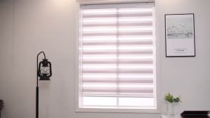 ม่านม้วนสไตล์เกาหลี ดิมเอ้าท์ เมจิกสกรีน มู่ลี่ ดูโอสกรีน ซีบร้าไบลนด์ Zebra Blind ม่านหน้าต่าง 2 ชั้น โซ่ดึง