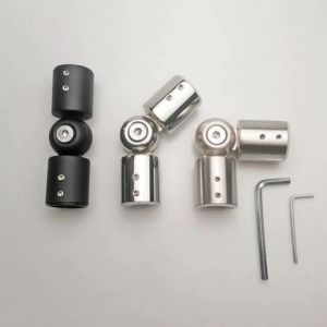 2Pcs Stainless Steel Tube Connector 19/25 mm Tube Shower Room Parts Rod Head Glass Brace Strut Glass Clip Pipe Connecting