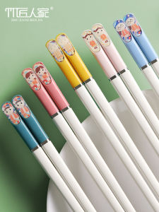 High Aesthetic Value Alloy Chopsticks Anti Slip Anti Mold Home Use 2021 New Model Individual Use Kitchen Dining Utensils