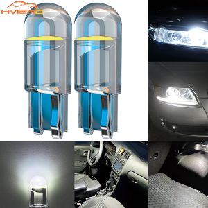 2x W5W 194 T10 Car Glass Housing Cob Led Bulb White Yellow Blue 12V Wedge License Plate Lamp Dome Light Diedo Lighting Modify