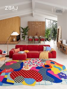 ZHIBAIJIA | Cute Creative Irregular Shaped Easy Clean Non-slip Waterproof Carpet
