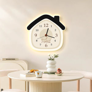 Đồng Hồ Tường Hoạt Hình Sáng Tạo Nhà Nhỏ Trang Trí Tường TV Nhà Hàng Phong Cách Bắc Âu Trung Tính Đồ Trang Trí Nhà Bằng Acrylic Máy Tròn