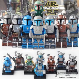 DR.TONG | Star Wars Mandalorian Jango Fett Boba Fett Mini Figures Building Toy