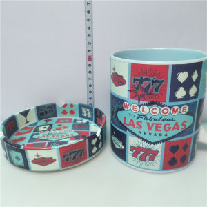 Las Vegas City Ceramic Mugs Full Print Red Wine Set 501mL-600mL Capacity without Lid Net Face No Pattern Las Vegas City Mark Cup
