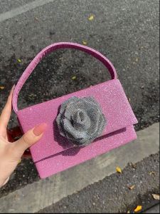 กระเป๋าสี่เหลี่ยมเล็ก UGALS ดอกไม้ชาป่าพร้อมฝาปิดแบบสะพายข้าง กระเป๋าถือสำหรับงานวันเกิด กระเป๋าสะพายไหล่แบบสะพายข้าง