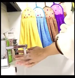 Handuk Lap Gantung Lucu Motif Buah / Hand Towel Microfiber / Kain Lap Tangan Serbaguna Halus
