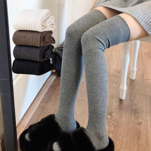 Thickened Long Tube Socks Womens Autumn Winter Cotton over Knee High Tube Socks Warm Shapely Leggings Knee Protection Socks
