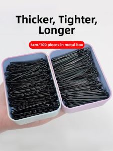 JIUDUOLAN | Black Steel Hair Clips for Side Bangs and Flyaways