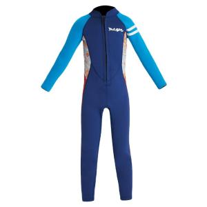Thickened Long Sleeve Childrens One-Piece Swimsuit Winter Warm Waterproof Diving Suit Boy Girl Thermal Swimming Costume