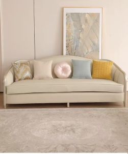 American Style Luxury Sofa Genuine Leather Wooden Frame Living Room Modern Simple Fabric Sofa for Large And Small Apartments