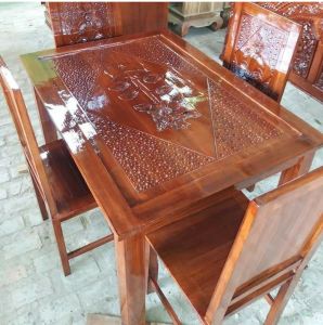 meja makan 4 kursi jati/ cahaya jati furniture