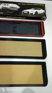 Tatakan & Dudukan Plat Nomor Mika Accerilic Acrylic Akrilik Tanpa Lampu Mika Hitam atau Mika Putih