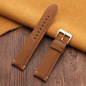 Watch Strap 20mm 22mm Vintage Matte Leather Band Replacement Wristband Stitching Brown Watch Band for Omega for Seiko Bracelets