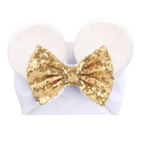 New Elemental Disney Ears Baby Headband Kids Girls Mickey Mouse Sequin 5" Bow Hairband Women Kids Party Cosplay Hair Accessories