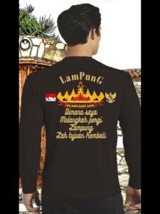 kaos lengan panjang Anak rantau lampung lampung tujuan kembali+ BONUS STICKER LAMPUNG