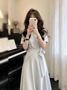 NIUVIES | Đầm Dài Sọc Thanh Lịch Cho Nữ Đẹp Dáng Mùa Hè