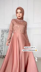 Baju Kondangan Couple Lebaran Polos Dress Bridemades Rizkiyah 10 LOOK