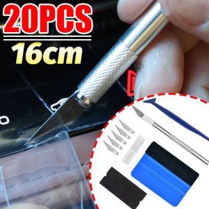 20/10PCS Car Wrapping Tools Kit Vinyl Scraper Cutter Film Squeegee Vinyl Spatulas Plastic Auto Wrap Tools Window Tinting Tools