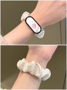 สายรัดข้อมือ Xiaomi สายรัดผมผ้าไหมน้ำแข็งUhada สายรัดข้อมือแฟชั่นสำหรับผู้หญิง สายรัดข้อมือสั้นสำหรับฤดูใบไม้ร่วงและฤดูหนาว สายรัดข้อมือสำหรับ Xiaomi 8 9 10