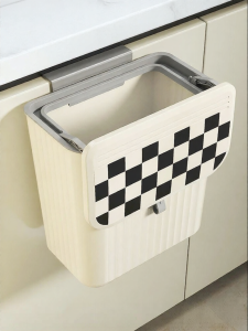 BOENIN | Wall Mounted Kitchen Trash Bin With Lid Large Capacity