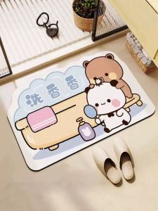 Đồ Dùng Phòng Tắm Bằng Vải Mềm Chống Trượt Bằng Bùn Giun Silicon Dùng Trong Nhà Tắm Phòng Vệ Sinh Cửa Phòng Tắm Đệm Chân Mềm Mại