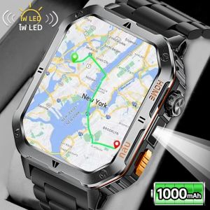2025 ใหม่ทนทานทหาร GPS สมาร์ทนาฬิกาผู้ชายสําหรับ Xiaomi Bluetooth Call การตรวจสอบสุขภาพ AI เสียงกีฬา Smartwatches กันน้ํา
