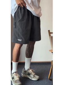 Quick Dry Summer Shorts Mens Casual Basic Lightweight Trendy Breathable Loose Fit Five-Quarter Sport Pants for Youth