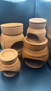 ถ้ำแอร์ดินเผโน ขนาด 2.5-5 นิ้ว มี 3 ชิ้น แยกใช้ได้ ใส่น้ำแข็งในการใช้งาน