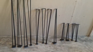 ขาโต๊ะเหล็กสไตล์ Loft ขาโต๊ะเหล็กข้ออ้อย ใช้สำหรับติดตั้งกับหน้าท็อปไม้ รุ่น MT018 ขนาดเหล็ก 4 หุน ให้พร้อมน็อต