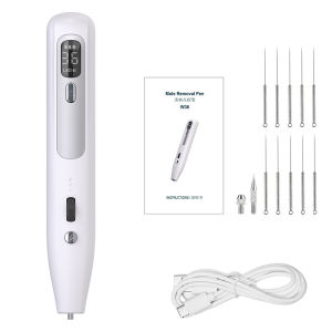 Foreverlily | 36 Levels Dual Needles Mole Removal Pen Freckle Dark Spot Tattoo Remover Skin Tag Warts Fleshy Nevus Cleaner Plasma Laser Pen