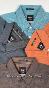 RBJ Kemeja Polos Cotton Slub Regular Fit Pria