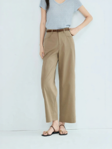 Eifini | Quần Tây Nữ Ống Suông Dài Cổ Chân Chất Liệu Cotton