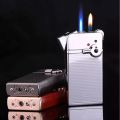 2 IN 1 Jobon ZB-939-1  Jet Flame & Ghost Flame Lighter (Silver). 