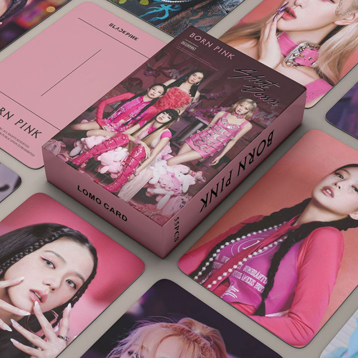 55pcs/box BLACKPINK Photocard New BORN PINK Album Postcard LOMO Card ...