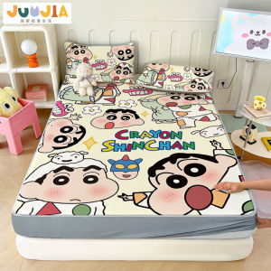 Bộ Đồ Ngủ Trẻ Em Cartoon Pencil Bedding Ice Silk Matress Cover Foldable Duvet Cover Quilt Cover Kids Bedroom Linen Set