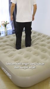 MODOFO Inflatable Air Bed【Free pillow+pillowcase】Double Size with Electric Pump Automatic Portable Foldable For Camping Tent