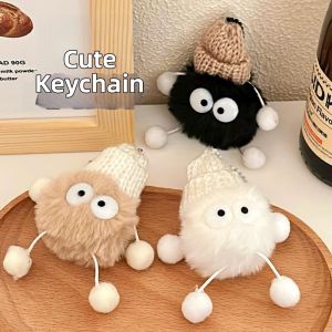 QIUZHISE | Cute Charcoal Ball Keychain and Bag Decor