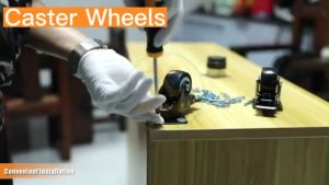 1.5-2 Inch Durable Heavy Duty Casters Wear Resistant PVC Material Swivel Wheels Castors for Furniture Carts and DIY Black/Grey