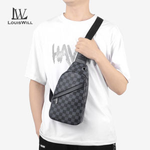 LouisWill Mens Chest Bag Cross Body Bag Pouch Bag Travel Shoulder Bag Casual Men Chest Bag Men Fashion Shoulder Bag Waterproof Casual Sport Street Bag for College Student